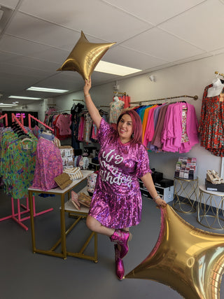 Sequin Birthday Dress O/S