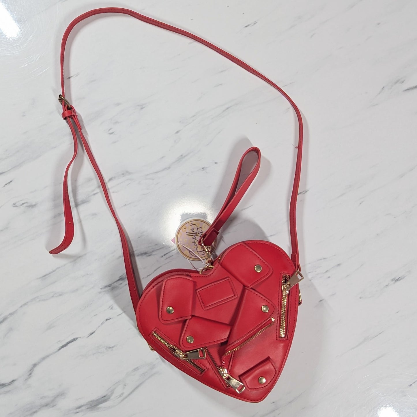 Jacket Detailed Heart Shaped Bag