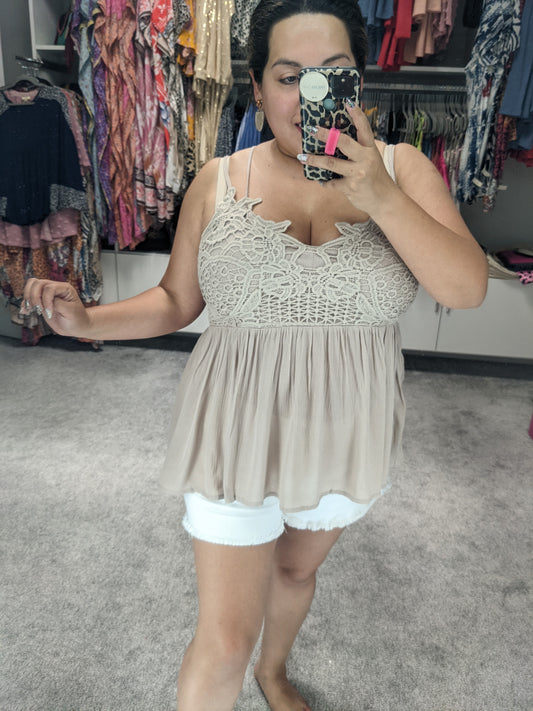 Grace Crochet Lace Tank