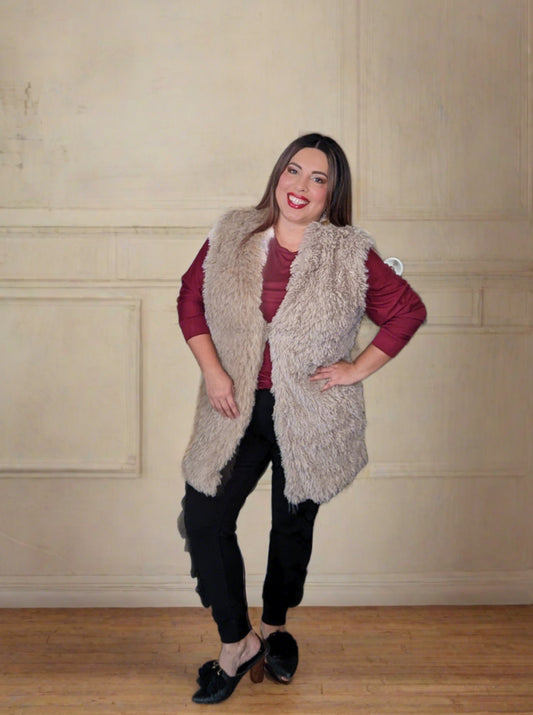 Long Fuzzy Vest